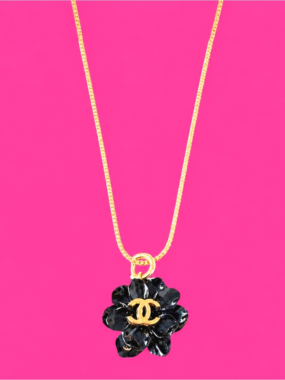 Authentic Repurposed Designer Zipper Pull Pendant Necklace 24K Gold Filled | 18”